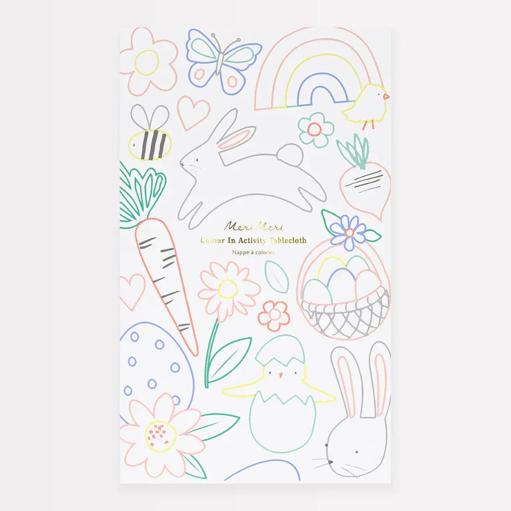 Meri Meri Easter Color In Activity Tablecloth